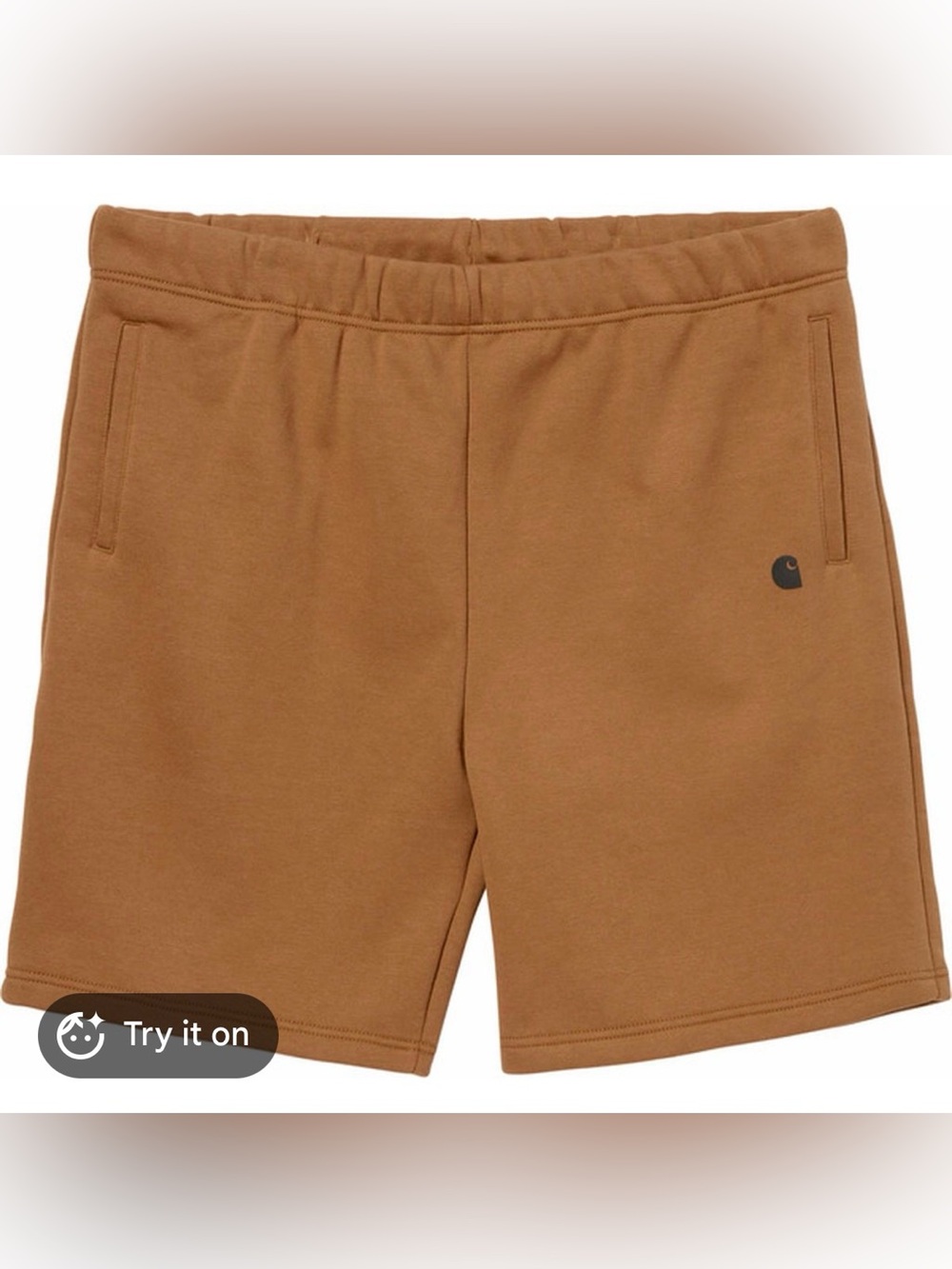 Carhartt Men's Rust Brown Drawstring Athletic Shorts